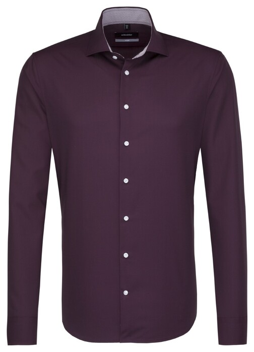 Seidensticker Uni Spread Kent X-Slim Overhemd Merlot