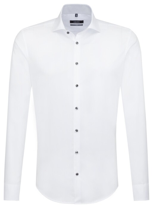 Seidensticker Uni Spread Kent X-Slim Overhemd Wit
