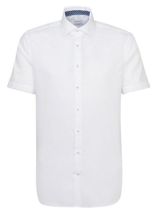 Seidensticker Uni Twill Light Spread Kent Shirt White