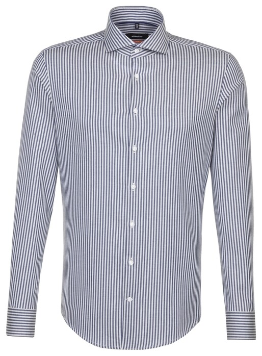 Seidensticker Vertical Stripe Shirt Pastel Blue
