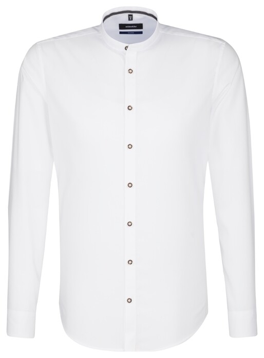 Seidensticker White Uni Overhemd Wit