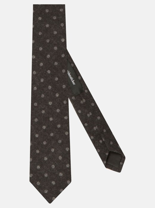 Seidensticker Wool Dotted Contrast Tie Black