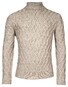 Thomas Maine Allover Cable Knit Pattern Rollneck Pullover Beige