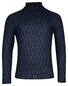 Thomas Maine Allover Cable Knit Pattern Rollneck Pullover Jeans Blue