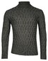 Thomas Maine Allover Cable Knit Pattern Rollneck Trui Donker Grijs Melange