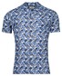 Thomas Maine Ancona Short Sleeve Tropical Pattern Overhemd Blauw-Navy