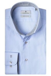 Thomas Maine Bari Cutaway 2Ply Fine Twill by Albini Shirt Blue-Grey