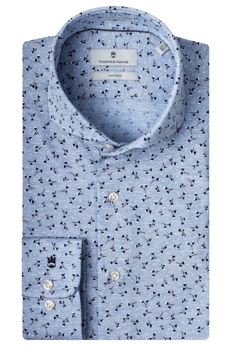 Thomas Maine Bari Cutaway Flower by Tessilmaglia Overhemd Sky Blue