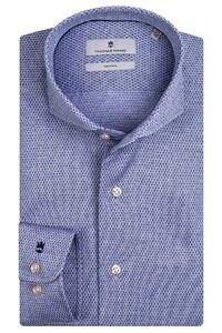 Thomas Maine Bari Cutaway Jersey Melange by Canclini Shirt Blue