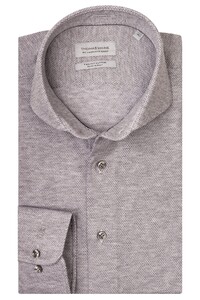 Thomas Maine Bari Cutaway Jersey Micro Design Overhemd Grijs