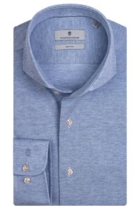 Thomas Maine Bari Cutaway Jersey Piqué Overhemd Licht Blauw