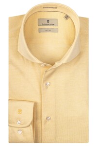 Thomas Maine Bari Cutaway Knitted Piqué Overhemd Geel