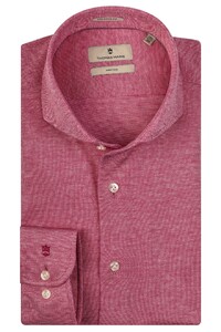 Thomas Maine Bari Cutaway Knitted Piqué Shirt Fuchsia