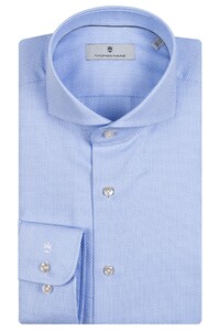 Thomas Maine Bari Cutaway Micro Design Shirt Light Blue
