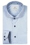 Thomas Maine Bari Cutaway Twill Contrast Pied-de-Poule Overhemd Lichtblauw-Blauw