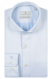 Thomas Maine Bari Cutaway Two-Ply Cotton Twill Shirt Light Blue