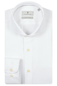 Thomas Maine Bari Cutaway Two-Ply Cotton Twill Shirt White