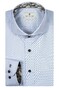 Thomas Maine Bari Cutaway Two-Ply Fantasy Contrast Shirt Light Blue-Off White