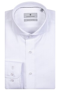 Thomas Maine Bari Cutaway Two Ply Twill Shirt White