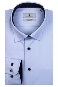 Thomas Maine Bergamo Hidden Button Down Twill Contrast Shirt Blue-Navy