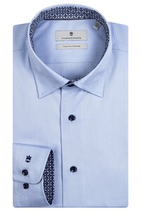 Thomas Maine Bergamo Hidden Button Down Two-Ply Twill Shirt Light Blue