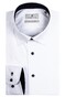 Thomas Maine Bergamo Two-Ply Twill Contrast Hidden Button Down Overhemd Wit