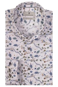 Thomas Maine Birds Fantasy Cutaway Bari Shirt White-Multi