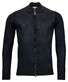 Thomas Maine Bomber Suede and Knitted Fabric Cardigan Navy