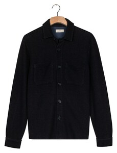 Thomas Maine Borgo Knitted Double Face Overshirt Navy