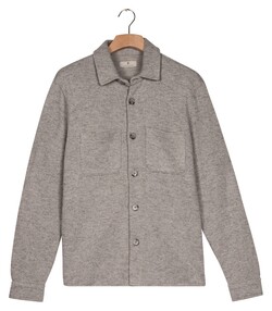 Thomas Maine Borgo Knitted Double Face Overshirt Soft Grey