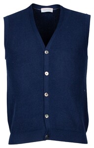 Thomas Maine Buttons Fine Structure Knit Gilet Navy
