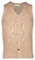 Thomas Maine Buttons Front Double Layer Structure Knit Gilet Licht Beige Melange