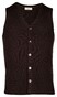 Thomas Maine Buttons Front Double Layer Structure Knit Waistcoat Brown