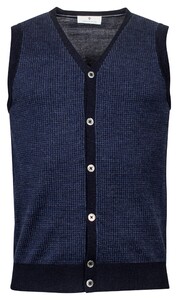 Thomas Maine Buttons Single Knit Waistcoat Navy