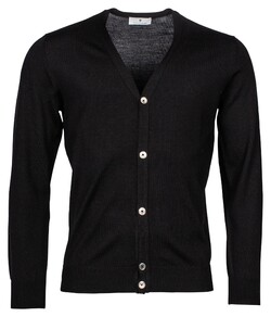 Thomas Maine Cardigan Buttons Single Knit Black