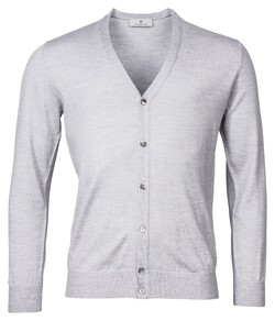 Thomas Maine Cardigan Buttons Single Knit Light Grey
