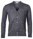 Thomas Maine Cardigan Buttons Single Knit Vest Anthra Melange