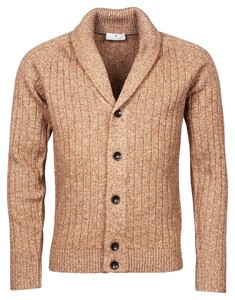 Thomas Maine Cardigan Buttons Structure Knit Vest Taupe