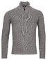 Thomas Maine Cardigan Zip Allover Structure Knit Mid Grey