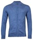 Thomas Maine Cardigan Zip Merino Single Knit Mid Blue