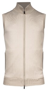 Thomas Maine Cardigan Zip No Sleeve Double Knit Inner Cotton Layer Kitt