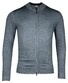 Thomas Maine Cardigan Zip Single Knit Dye Wash Greyblue