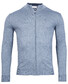 Thomas Maine Cardigan Zip Single Knit Merino Wool Vest Blauw