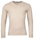 Thomas Maine Cashmere Cotton V-Neck Pullover Trui Beige