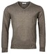 Thomas Maine Cotton Cashmere V-Neck Pullover Olive Green