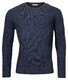 Thomas Maine Crew Neck All Over Rib Knit Pullover Jeans Blue