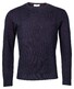 Thomas Maine Crew Neck Allover Jacquard Fine Duo Color Structure Pullover Navy