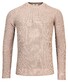 Thomas Maine Crew Neck Half Cardigan Stitch Pullover Light Beige