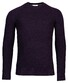 Thomas Maine Crew Neck Half Cardigan Stitch Pullover Navy