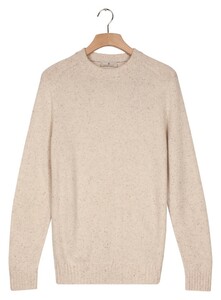 Thomas Maine Crew Neck New England Donegal Merino Wool Trui Off White